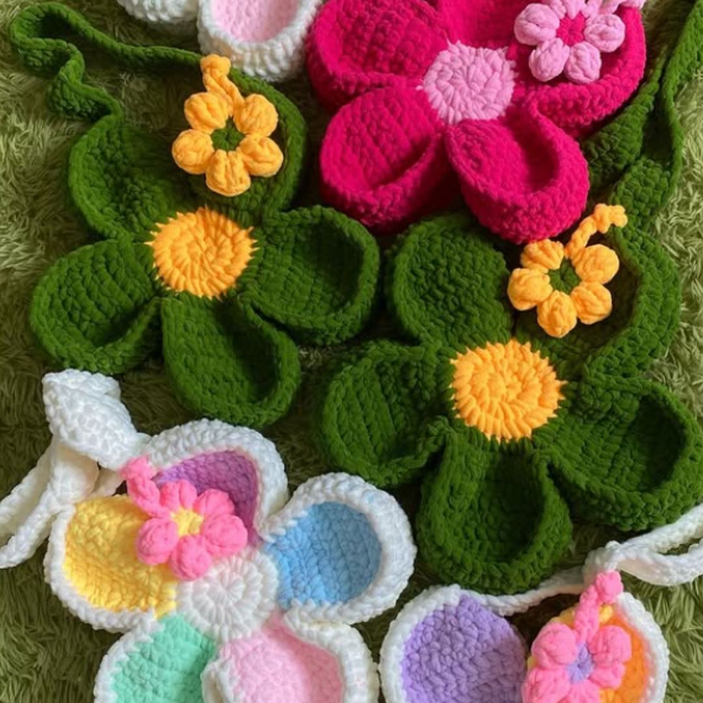 flower bag crochet pattern