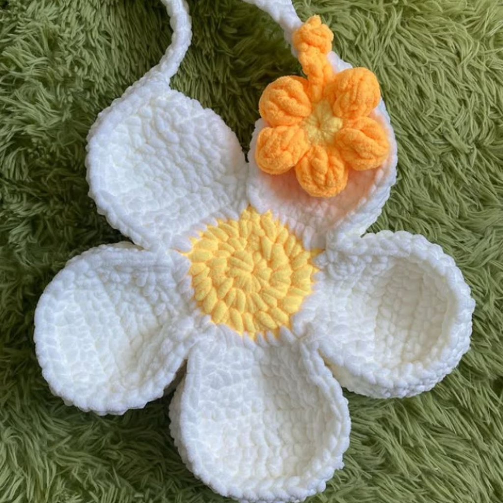 flower bag crochet pattern