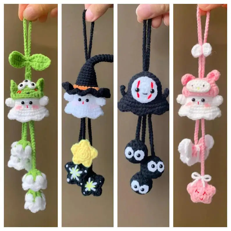 6in1 car ghost hanger crochet pattern