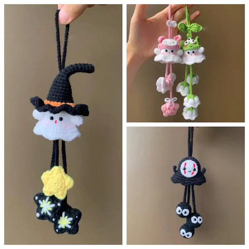6in1 car ghost hanger crochet pattern