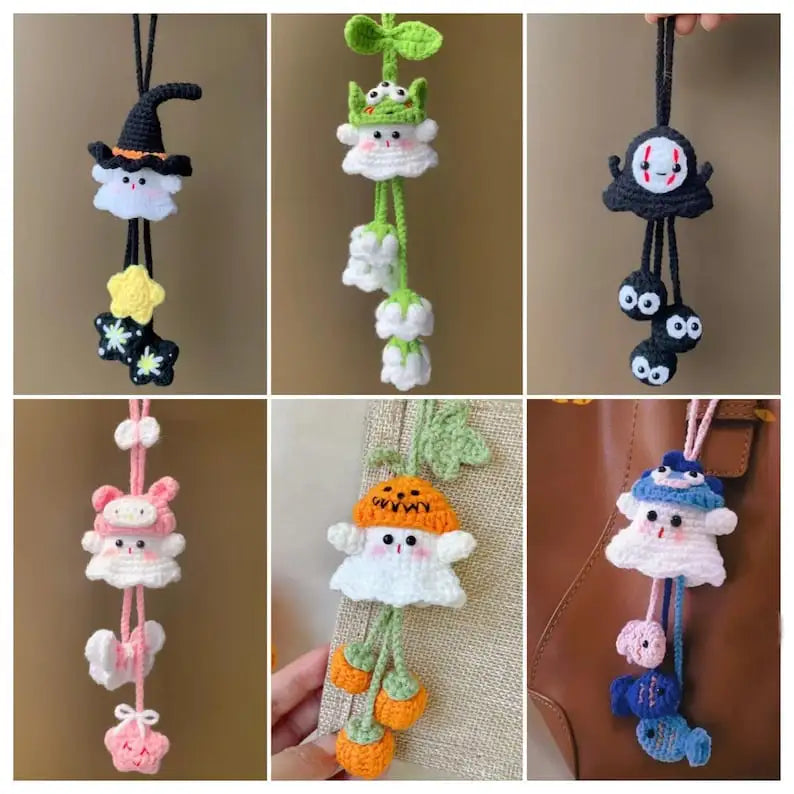 6in1 car ghost hanger crochet pattern