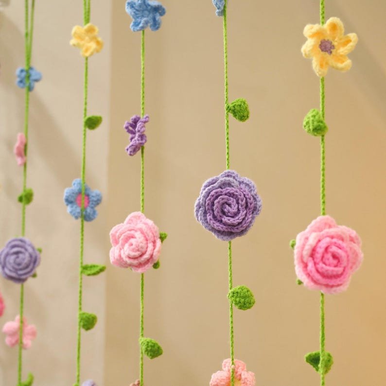 5-in-1 flower curtain crochet pattern