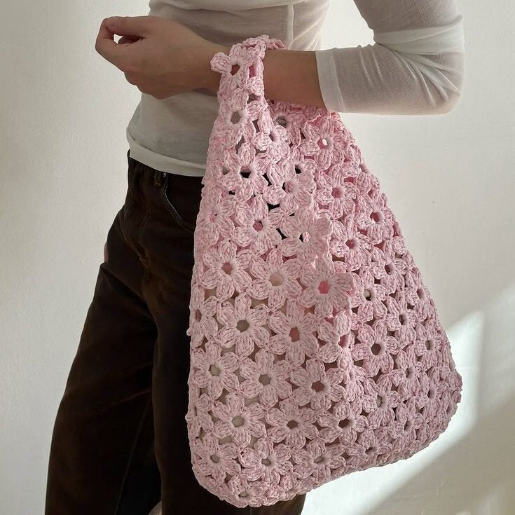 raffia flower bag crochet pattern