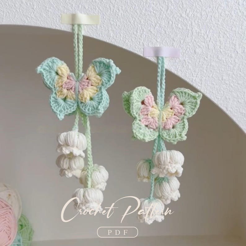 butterfly lily charm crochet pattern